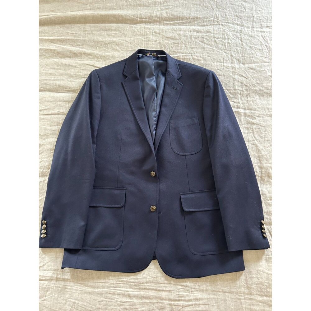 Men's Navy Blazer - 100% Wool - Fully Lined - 42R